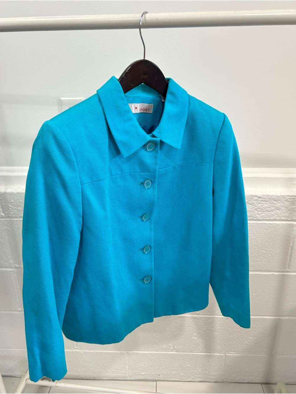 Sporto Teal Button-Front Women's Blazer